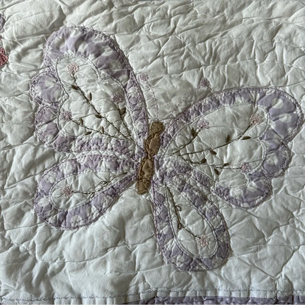 Pottery Barn Kids Quilted Shams Covers Pillow Covers Butterfly Floral